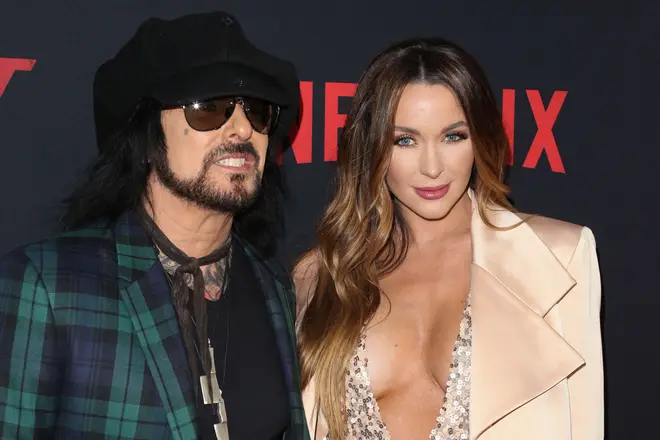 Nikki Sixx and Courtney Sixx attend the Premiere Of Netflix&squot;s "The Dirt" at ArcLight Hollywood on March 18, 2019 in Hollywood, California