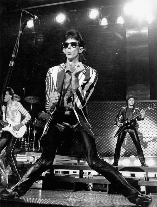 Ric Ocasek onstage with The Cars