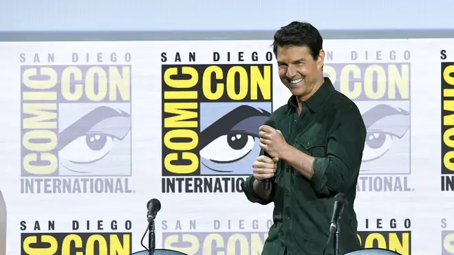 Tom Cruise makes a surprise appearance to discuss "Top Gun: Maverick" during 2019 Comic-Con International at San Diego Convention Center