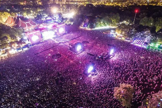Aerial view of Sziget Festival