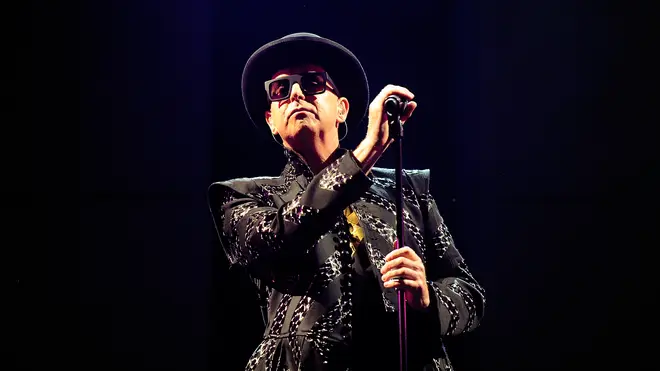 Neil Tennant of Pet Shop Boys performs on stage at Glastonbury on June 26, 2010