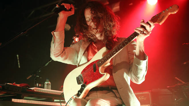 Blaine Harrison of Mystery Jets performs at The Garage on September 26, 2017