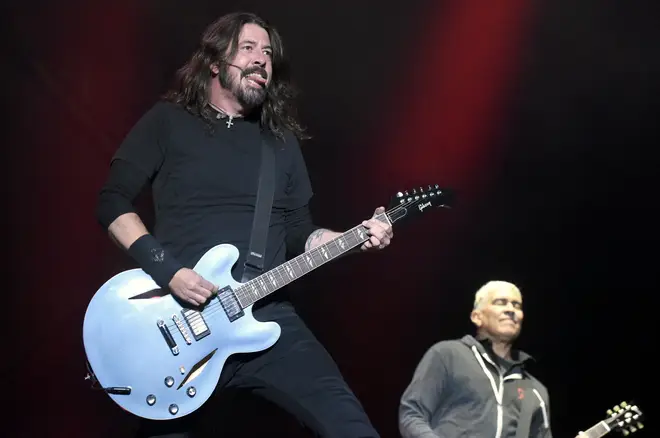 Dave Grohl and Pat Smear of Foo Fighters perform during the 2017 Voodoo Music Festival