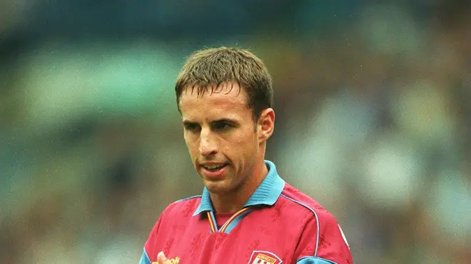 Gareth Southgate plays for Aston Villa in 1995