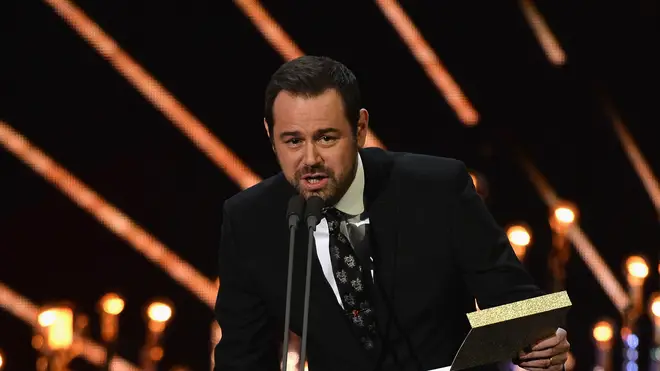 Danny Dyer presents an award at the National Television Awards in 2017
