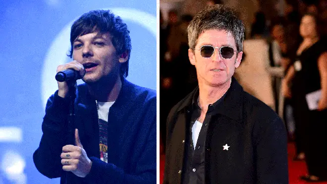 Former One Direction star Louis Tomlinson and Noel Gallagher