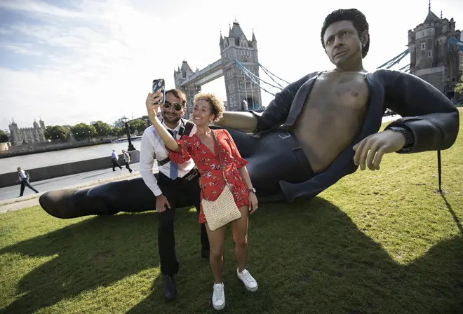 Jeff Goldblum statue in London