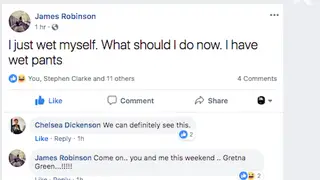 Chris Moyles pranks James on Facebook