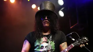 Slash performs onstage at the GIBSON NAMM JAM Opening Party 2020