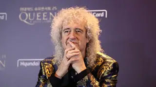 Queen's Brian May attends the press conference ahead of the Rhapsody Tour at Conrad Hotel on January 16, 2020 in Seoul
