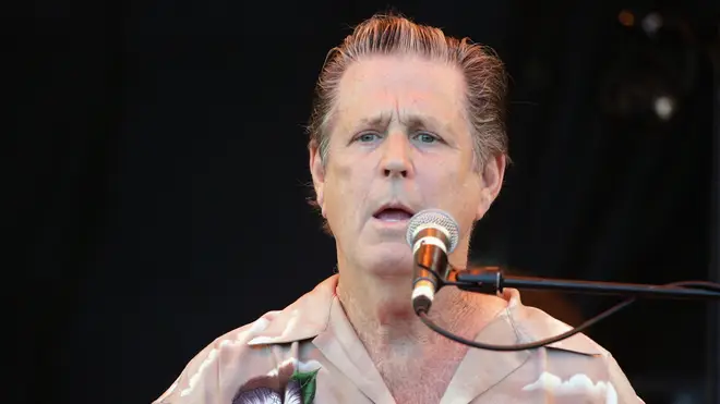 Brian Wilson performs on the third and final day of the Glastonbury Music Festival 2005