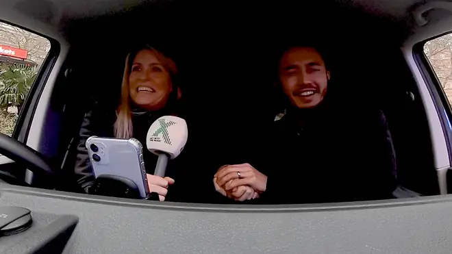 Pippa and Matt find out where they are driving The Chris Moyles Show Prize Dump