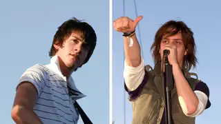 Arctic Monkeys' Alex Turner in 2007 and The Strokes' Julian Casablancas in 2002