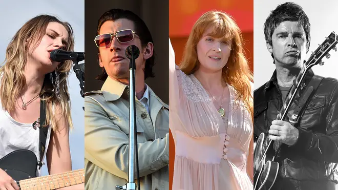 Wolf Alice's Ellie Rowsell, Arctic Monkeys' Alex Turner, Florence + The Machine's Florence Welch & Noel Gallagher