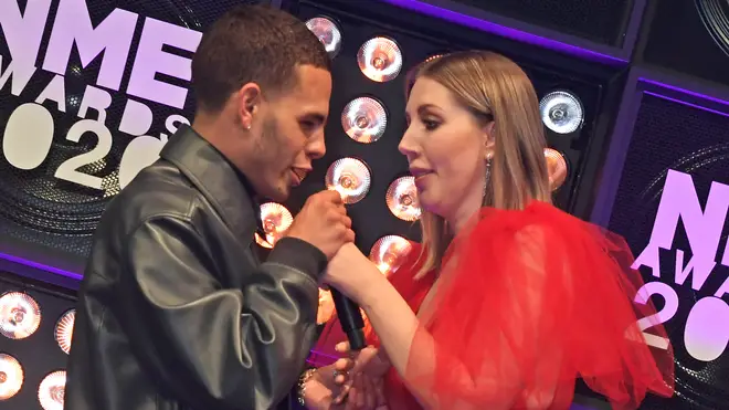 Slowthai and Katherine Ryan attend NME Awards 2020 - Inside Ceremony