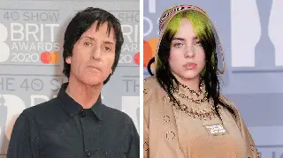 Johnny Marr and Billie Eilish at the BRIT Awards 2020