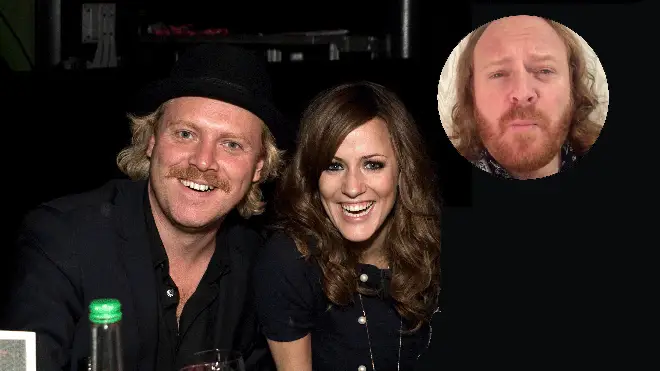 Keith Lemon and Caroline Flack in 2008 and Keith Lemon inset