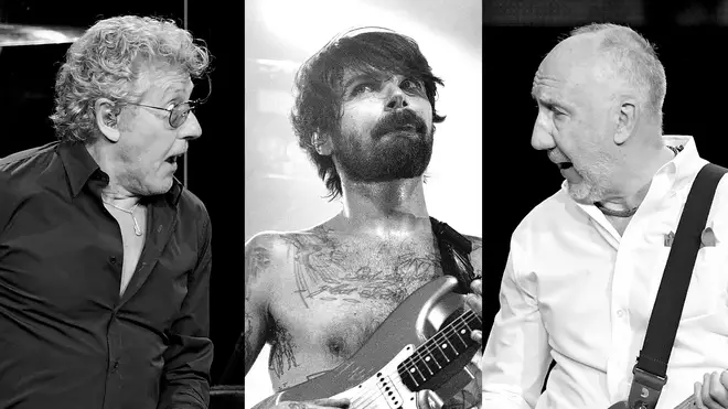 The Who's Roger Daltrey, Biffy Clyro frontman Simon Neil and The Who's Pete Townshend