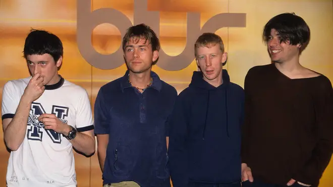 Blur launch their self-titled album on 1 February 1997: Graham Coxon, Damon Albarn, Dave Rowntree and Alex James