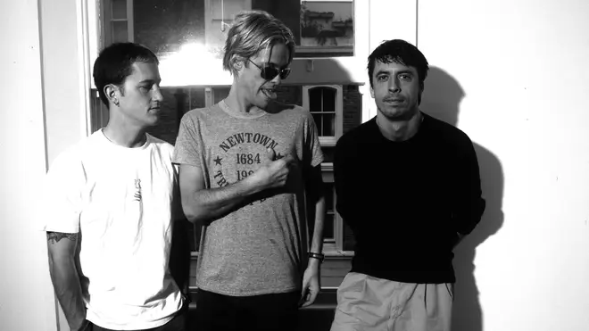 Foo Fighters in 1997:   Pat Smear, Taylor Hawkins, Dave Grohl