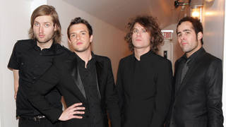 The Killers in 2005: Brandon Flowers, Mark Stoermer, David Keuning, and Ronnie Vannucci