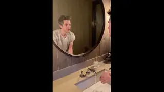 The Killers' Brandon Flowers sings Mr. Brightside as he washes his hands
