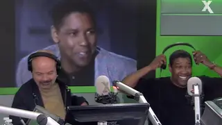 Denzel Washington watches throwback interview