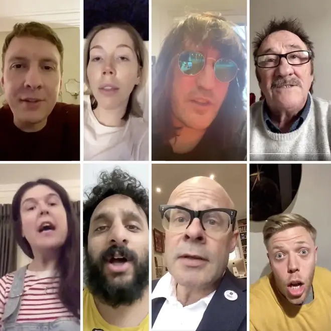 Joe Lycett joined by comedians for "b******" Imagine cover parody