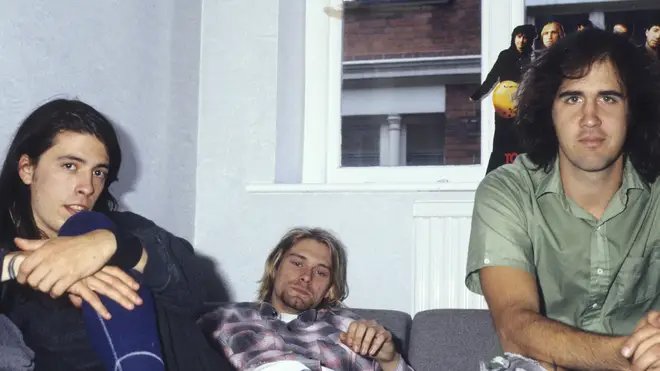 Nirvana's Dave Grohl, Kurt Cobain and Krist Novoselic in 1991