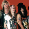 Guns N' Roses classic line-up of Drummer Steven Adler, Duff McKagan, frontman Axl Rose, guitarist Slash and guitarist Izzy Stradlin