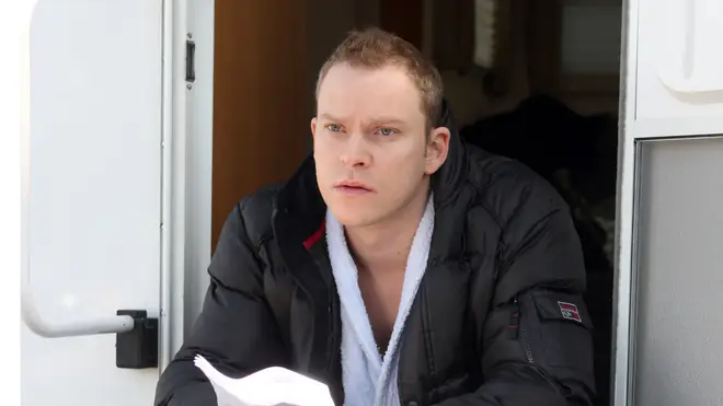 Robert Webb learning a script on the new series of Peep Show