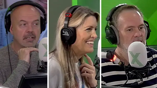 Dominic Byrne, Pippa Taylor and Chris Moyles in The Chris Moyles Show