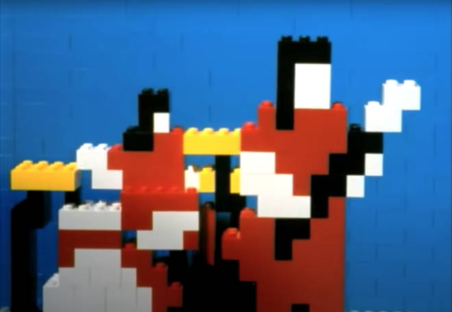 A screenshot of The White Stripes' Fell In Love With A Girl video