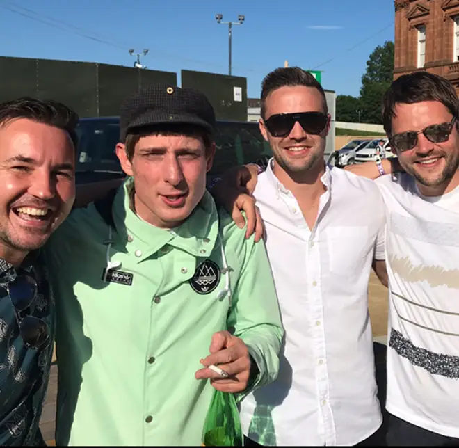 Gordon at TRNSMT 2018 with Martin Compston, Gerry Cinnamon and boxing World Champion Josh Taylor