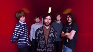 Foals in 2010 at the time of Total Life Forever: Jack Bevan, Edwin Congreave, Yannis Philippakis, Walter Gervers and Jimmy Smith