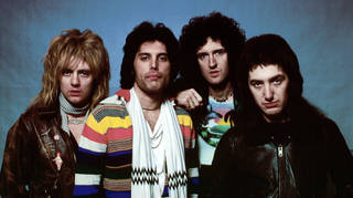 Queen in 1978" Roger Taylor, Freddie Mercury, Brian May and John Deacon