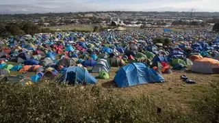 Tents at Glastonbury Festival 2017