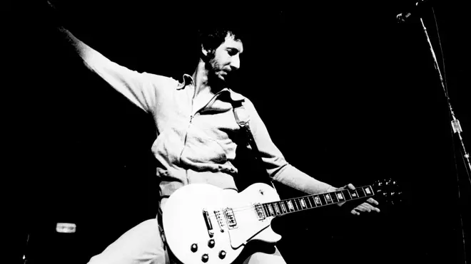 Pete Townshend performing with The Who in 1972