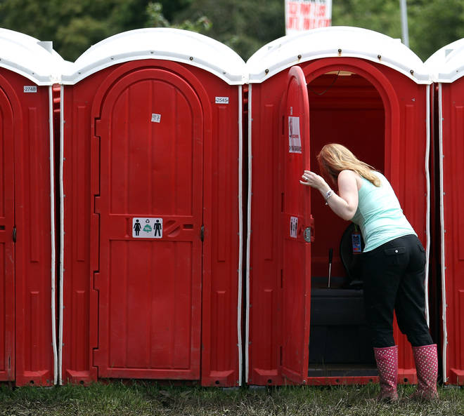 A typical festival toilet - who knows what lurks in there?
