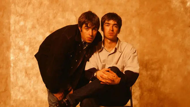 Liam Gallagher and Noel Gallagher in Tokyo in 1994