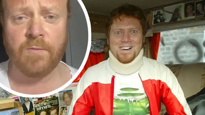 Leigh Francis inset with a picture of his Bo' Selecta character Avid Merrion