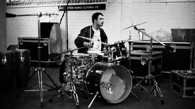 Reni rehearsing with The Stone Roses in 1994