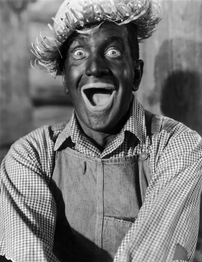 Al Jolson performing in blackface in The Jazz Singer Film Going To Heaven On A Mule