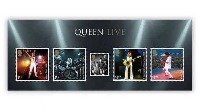The Queen stamp collection also features these classic live shots