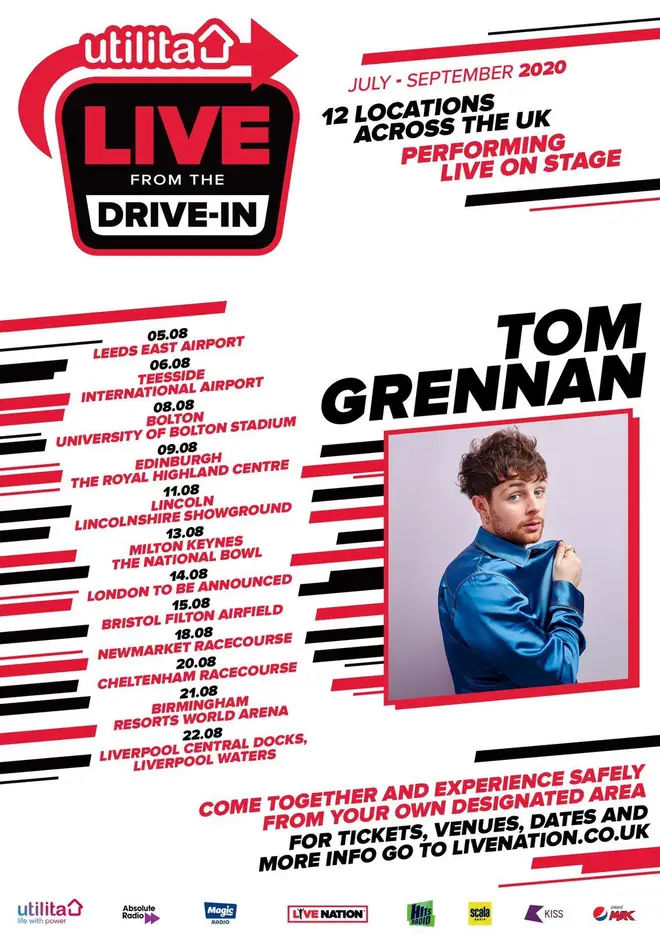 Tom Grennan Drive-In tour poster