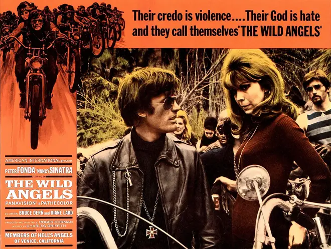 The Wild Angels poster featuring Peter Fonda and Nancy Sinatra