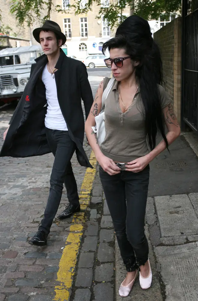Amy Winehouse and Blake Fielder-Civil leaving their Camden home on June 26, 2007