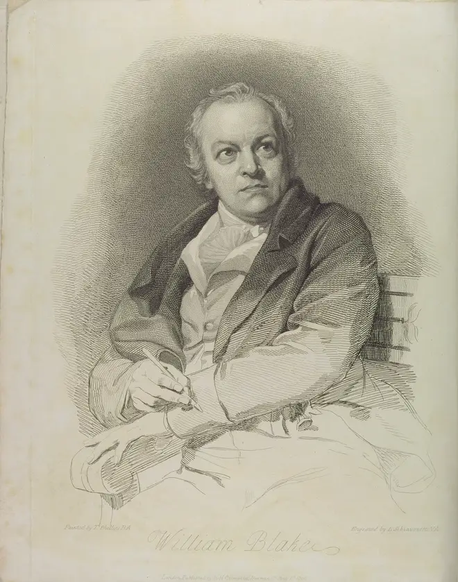 A portrait of William Blake, frontispiece from The Grave A Poem by William Blake, 1808