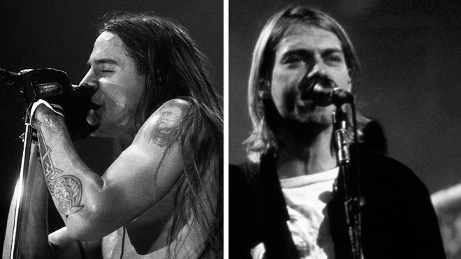 Red Hot Chili Peppers Anthony Kiedis and the late Nirvana frontman Kurt Cobain
