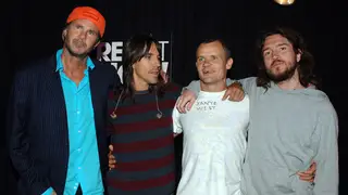 Red Hot Chili Peppers' Chad Smith, Anthony Kiedis, Flea and John Frusciante in 2005